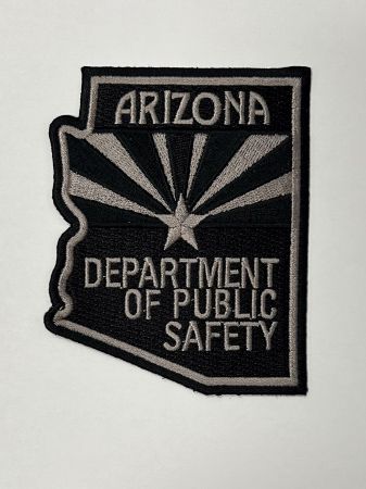 Arizona Department of Public Safety "AZ DPS" "OLD" Shoulder Patch - SUBDUED Black / Grey